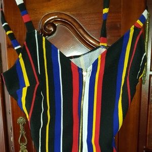 Multicolor Stripe bodysuit